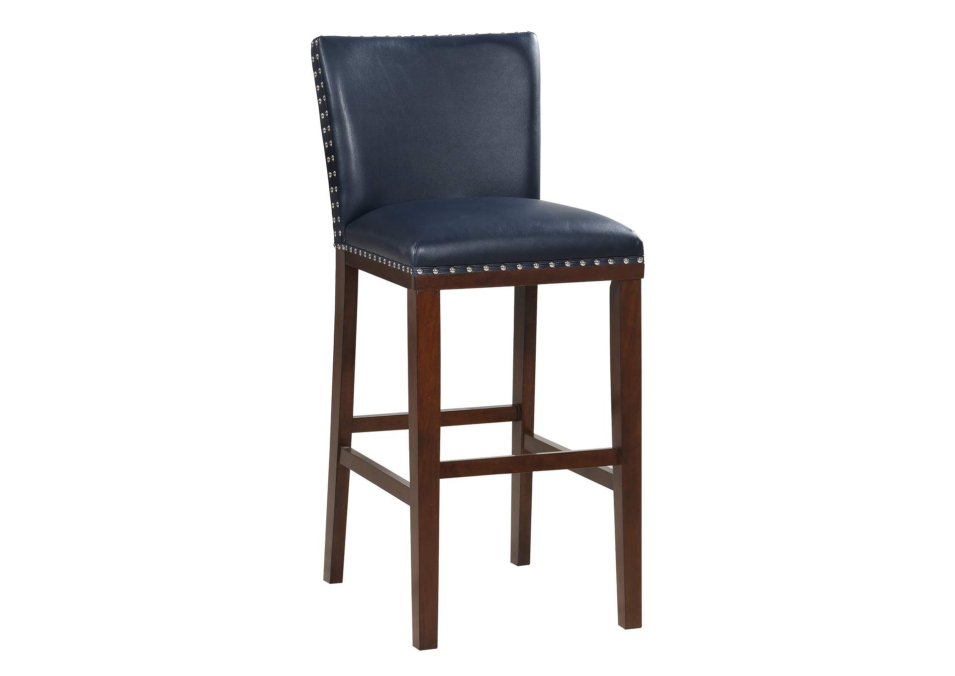 Tiffany Navy KD Bar Chair,Steve Silver