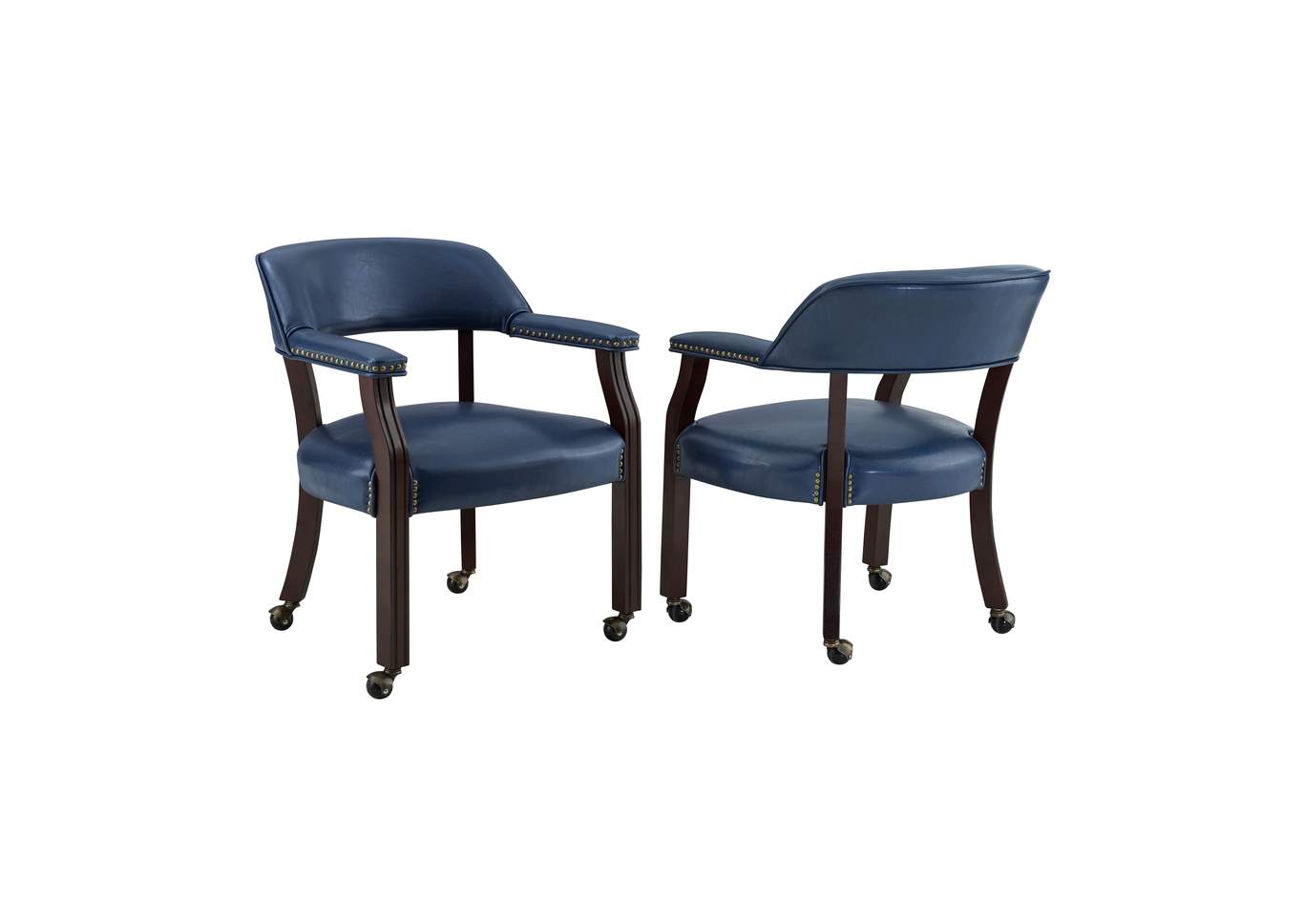 Tournament Navy Arm Dining Chair [2/Ctn],Steve Silver