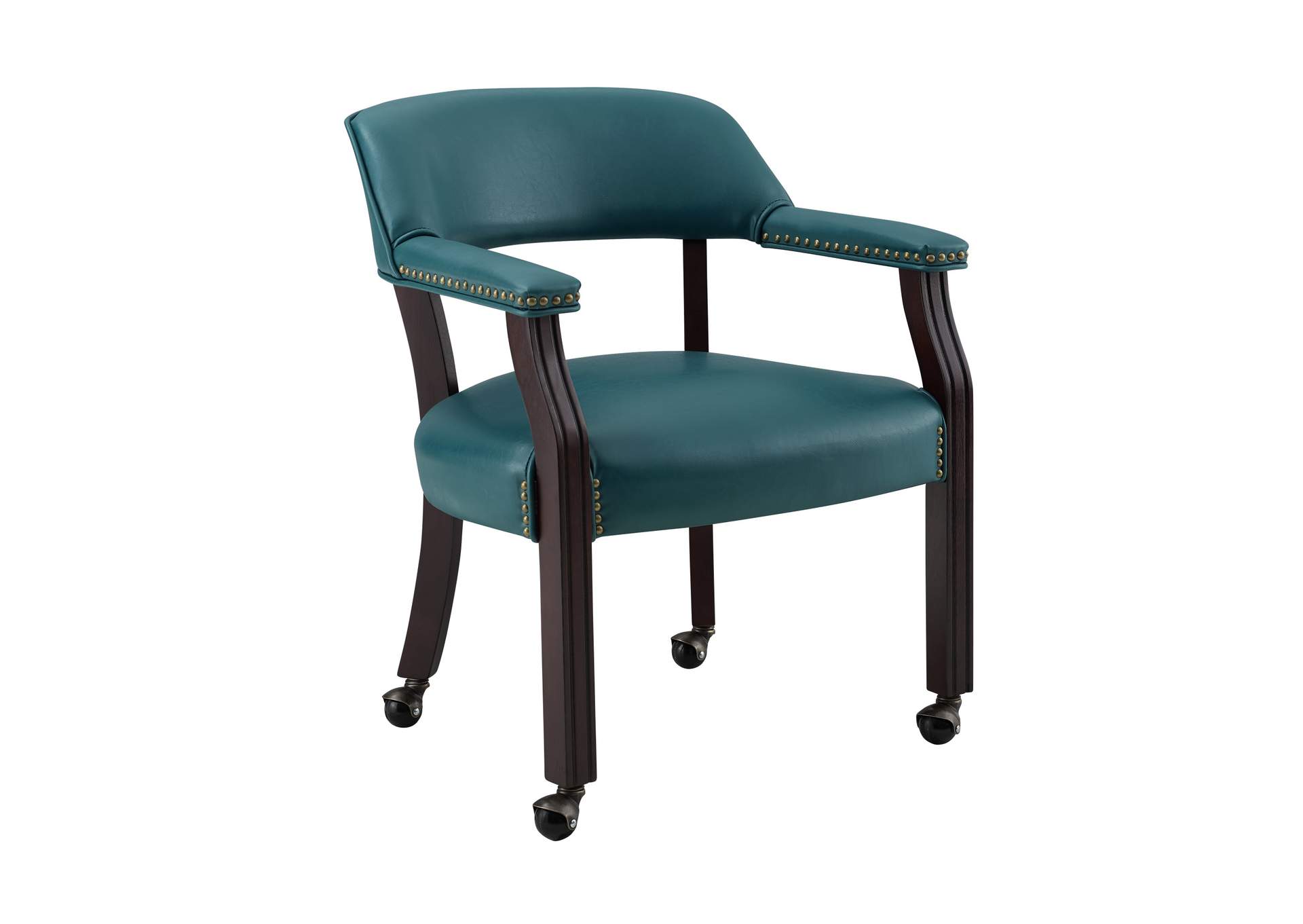 Tournament Teal Arm Dining Chair [2/Ctn],Steve Silver