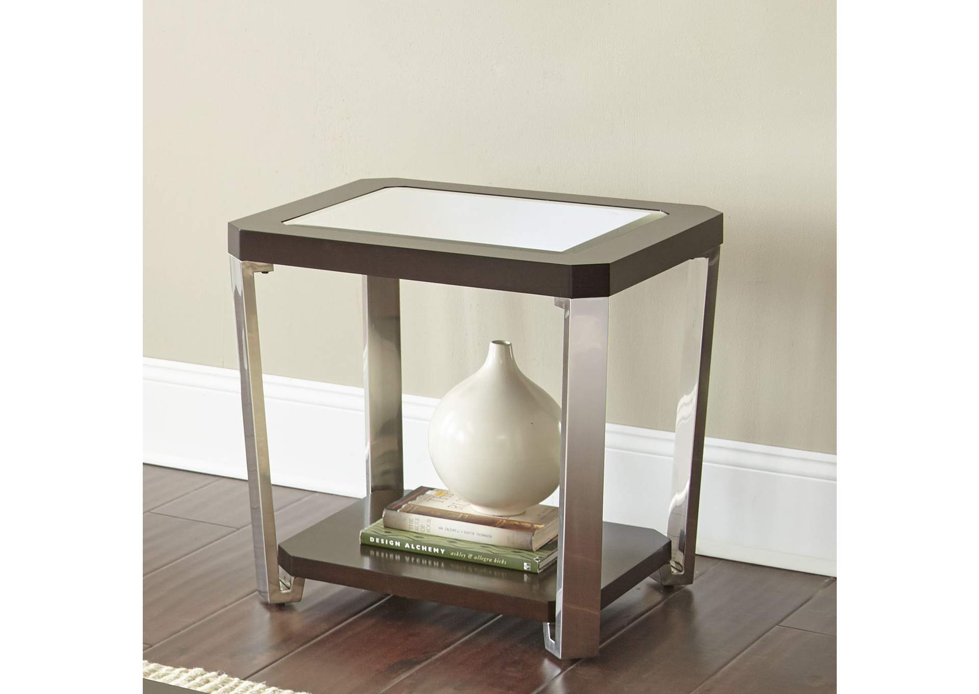 Truman Brown End Table,Steve Silver