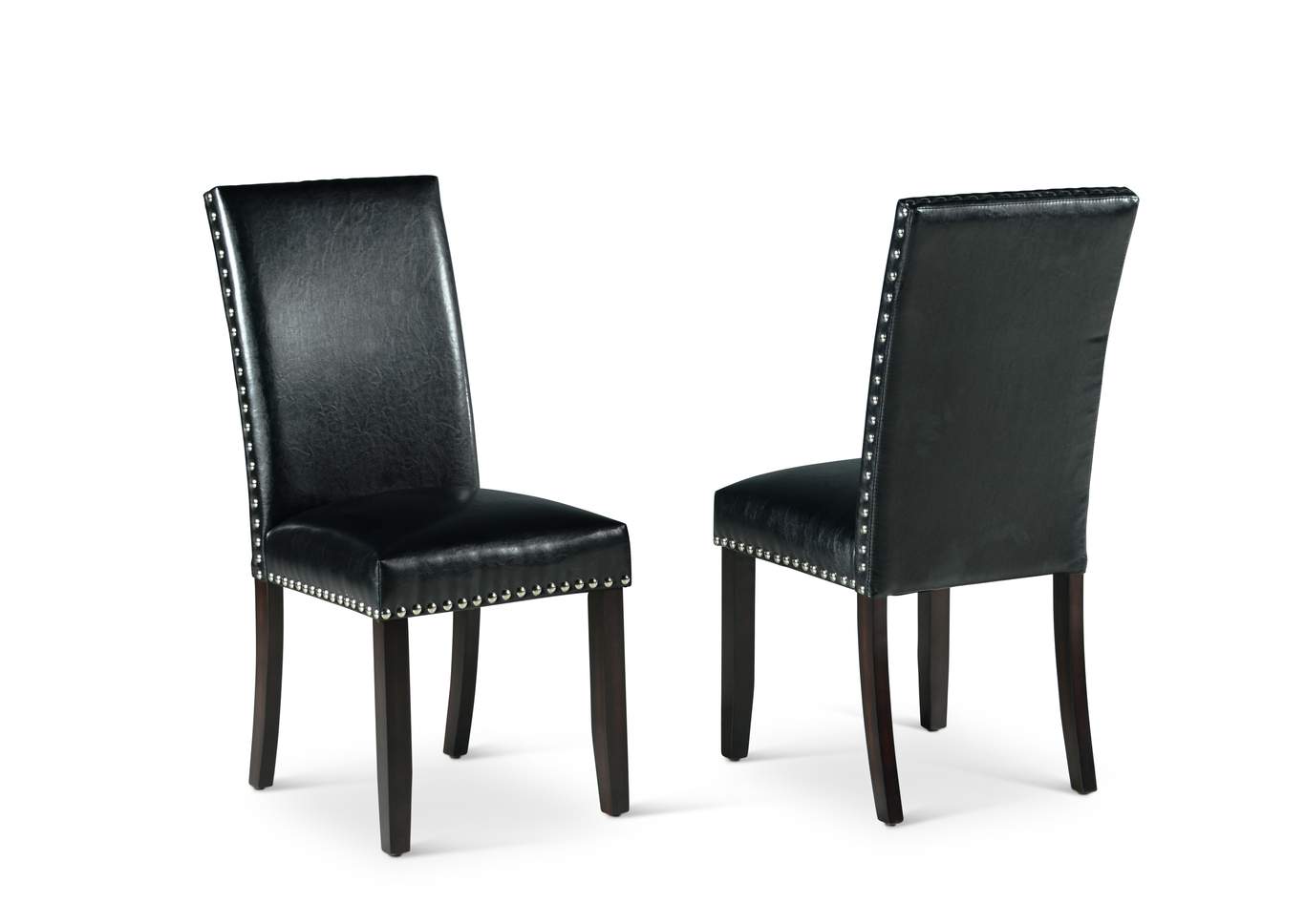 Westby Black PU Side Dining Chair [2/Ctn],Steve Silver