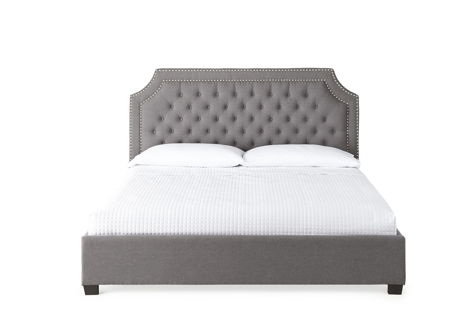 Wilshire Grey Upholstered King Bed,Steve Silver