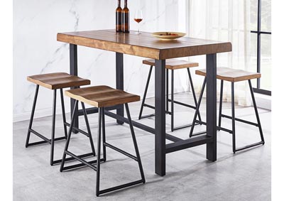 Image for Landon Birch Counter Dining Set W/ 4 Stools