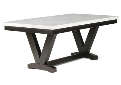 Finley White Marble Top Dining Table,Steve Silver