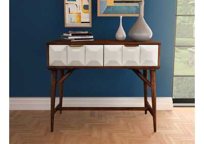 Image for Ginny White & Walnut Console Table