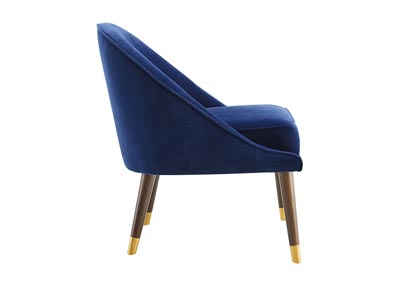 Avalon Navy Velvet Accent Chair Ivan Smith Furniture