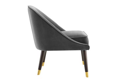 Avalon Charcoal Velvet Accent Chair,Steve Silver