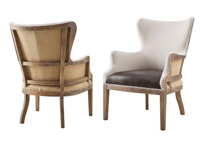 Image for George Two Tone Wingback Accent Chair