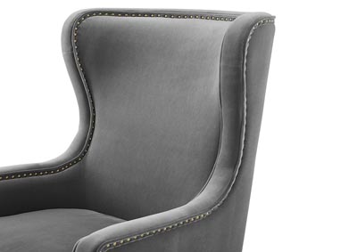 Rosco Charcoal Velvet Accent Chair,Steve Silver