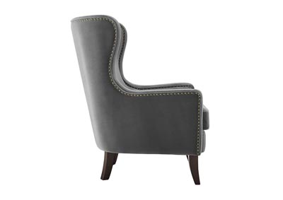 Rosco Charcoal Velvet Accent Chair,Steve Silver