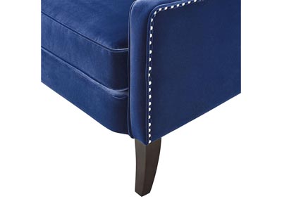 Rosco Navy Velvet Accent Chair,Steve Silver