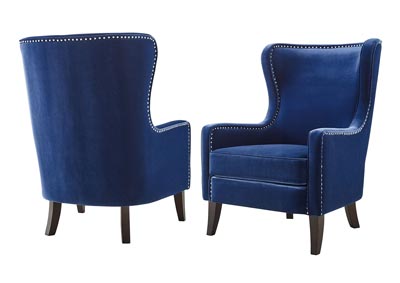 Image for Rosco Navy Velvet Accent Chair