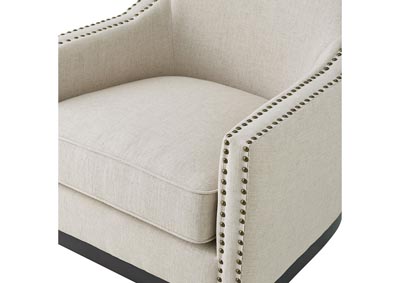 Roswell Beige Linen Accent Chair,Steve Silver