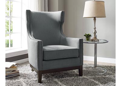 Image for Roswell Gray Linen Accent Chair