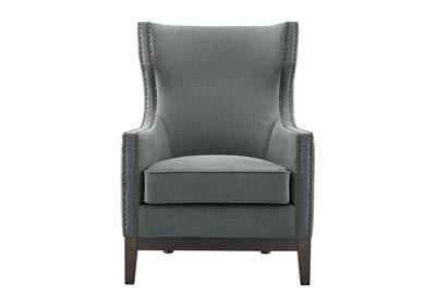 Roswell Gray Linen Accent Chair,Steve Silver