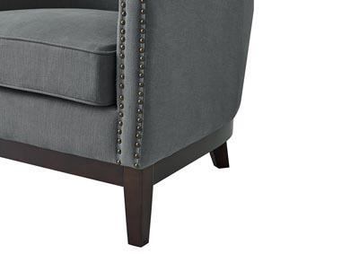 Roswell Gray Linen Accent Chair,Steve Silver