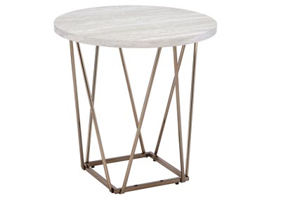 Rowyn White Faux Marble Top Occasional Set,Steve Silver