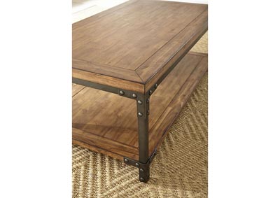 Lantana Brown Cocktail Table w/Caster,Steve Silver