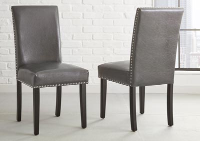 Image for Verano Grey PU Side Dining Chair [2/Ctn]