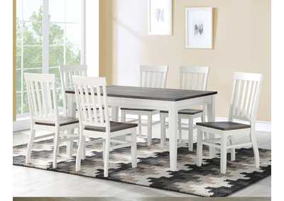 Image for Caylie White & Black Side Dining Chair [2/Ctn]