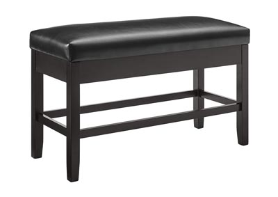 Image for Carrara Black PU Storage Counter Bench