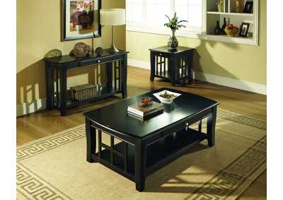 Cassidy Ebony End Table,Steve Silver