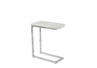 Echo White Marble Top Chairside End Table,Steve Silver