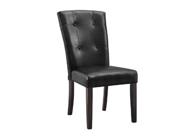 Image for Francis Black PU Side Dining Chair [2/Ctn]