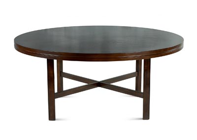 Image for Hartford Brown Round Dining Table [72"]