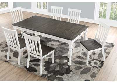 Image for Joanna White Rectangular Dining Set W/ 6 Chairs