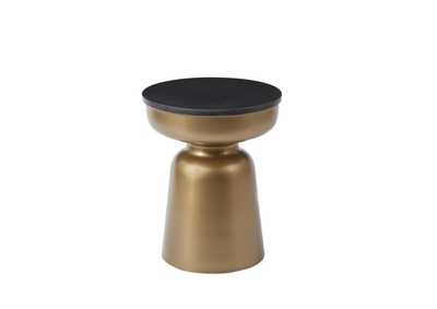 Jovana Gold Round End Table,Steve Silver