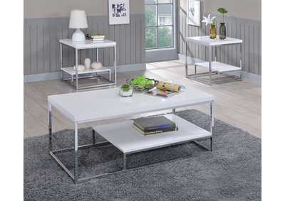 Image for Lucia White Cocktail Table