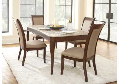 Image for Marseille Tan Marble Top Dining Table