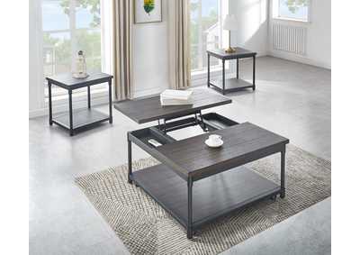 Image for Prescott Grey Lift Top Cocktail Table W/ 2 End Tables