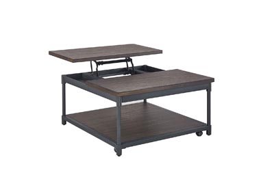 Prescott Grey Lift Top Square Cocktail Table w/Casters,Steve Silver