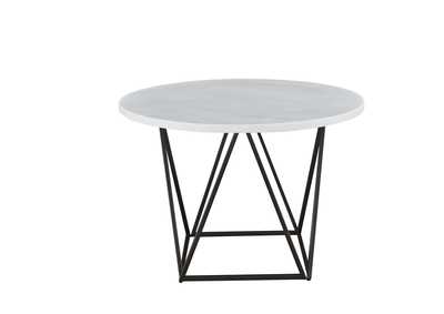 Image for Ramona White Marble Top Round Dining Table