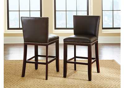 Image for Tiffany Brown Bonded Counter Dining Chair [2/Ctn]