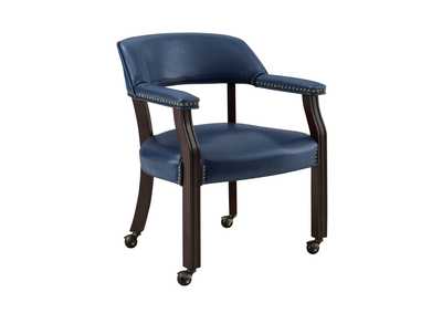 Tournament Navy Arm Dining Chair [2/Ctn],Steve Silver