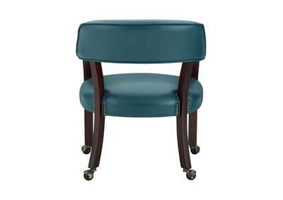 Tournament Teal Arm Dining Chair [2/Ctn],Steve Silver