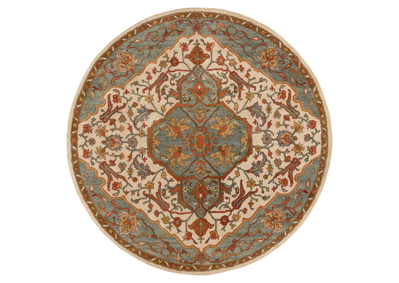 Ancient Treasures Green Area Rug,Surya