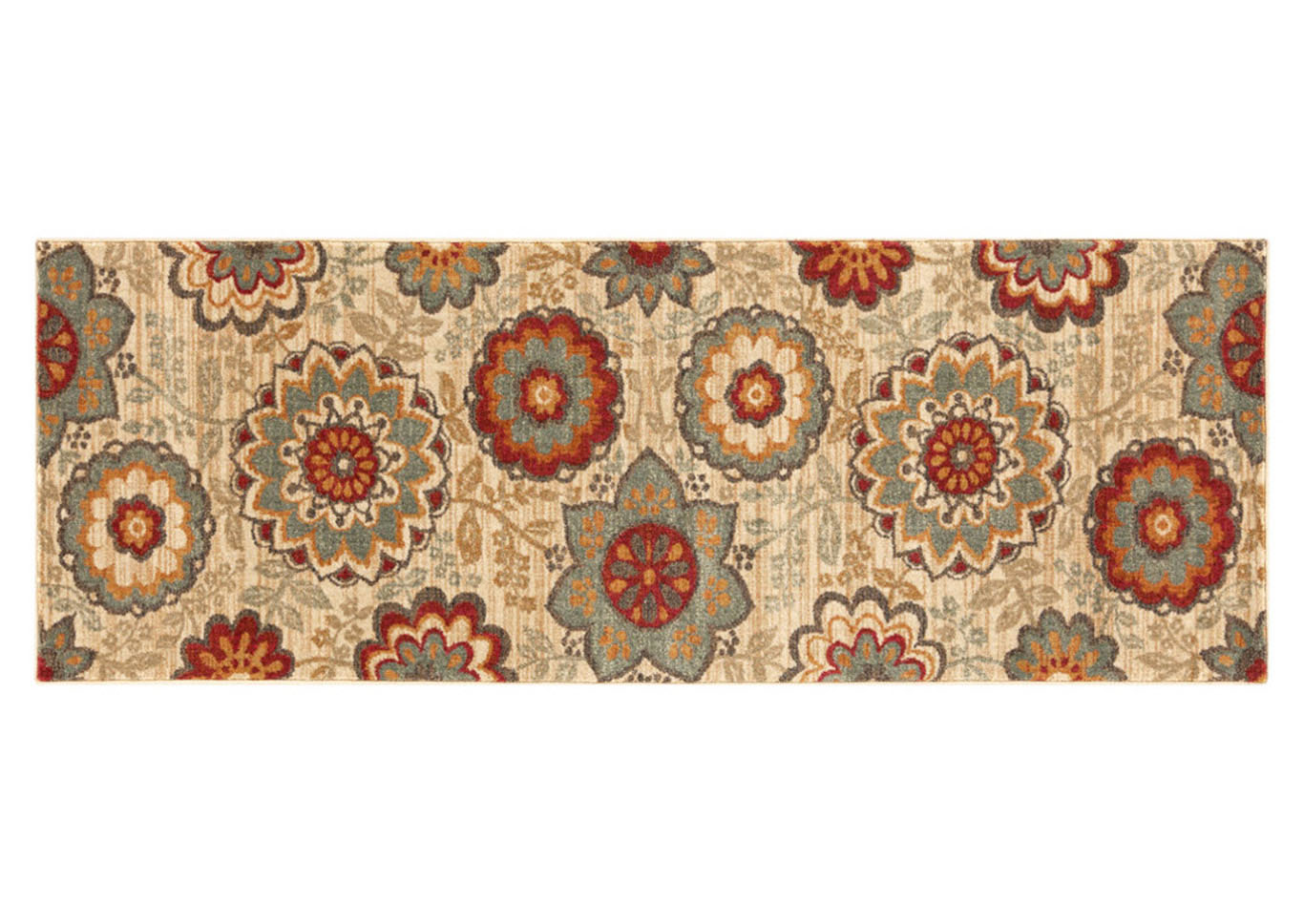Arabesque Green Runner,Surya