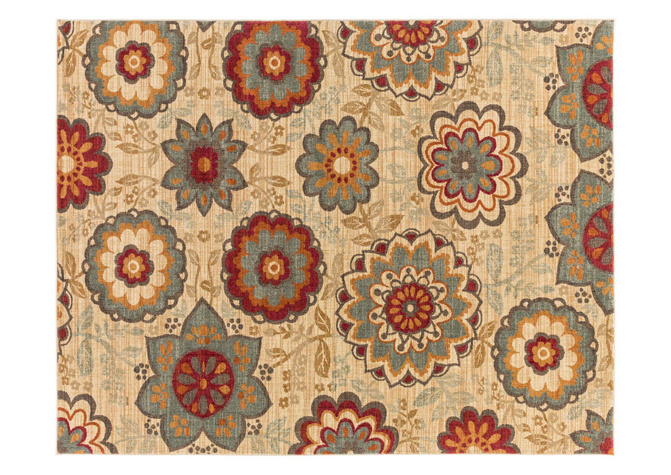 Arabesque Green Area Rug,Surya