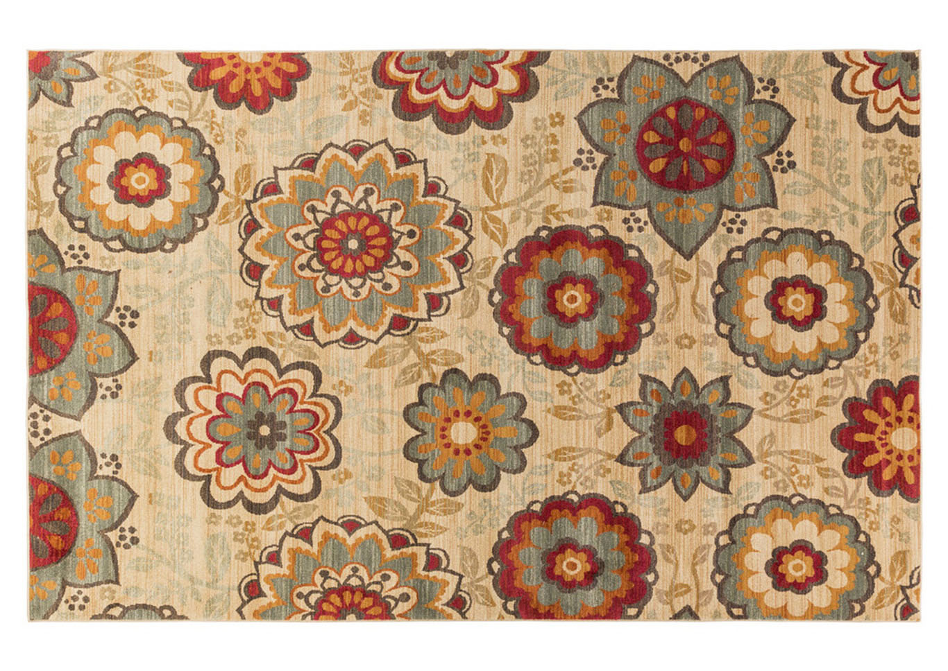 Arabesque Green Area Rug,Surya