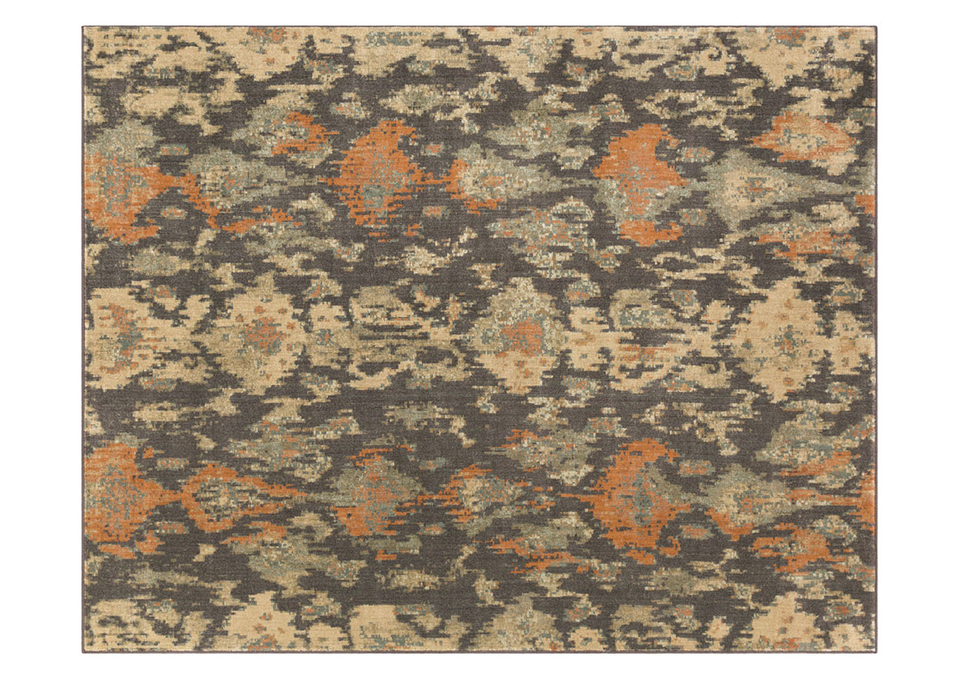 Arabesque Black Area Rug,Surya