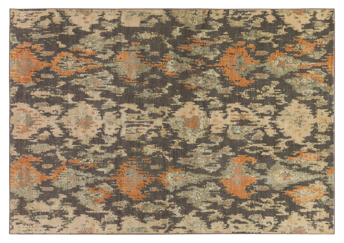 Arabesque Black Area Rug,Surya