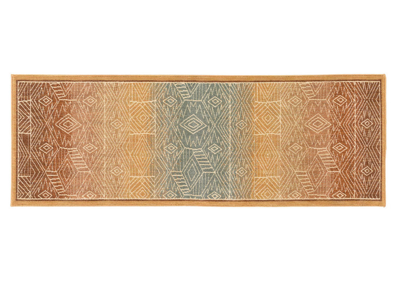 Arabesque Brown Runner,Surya