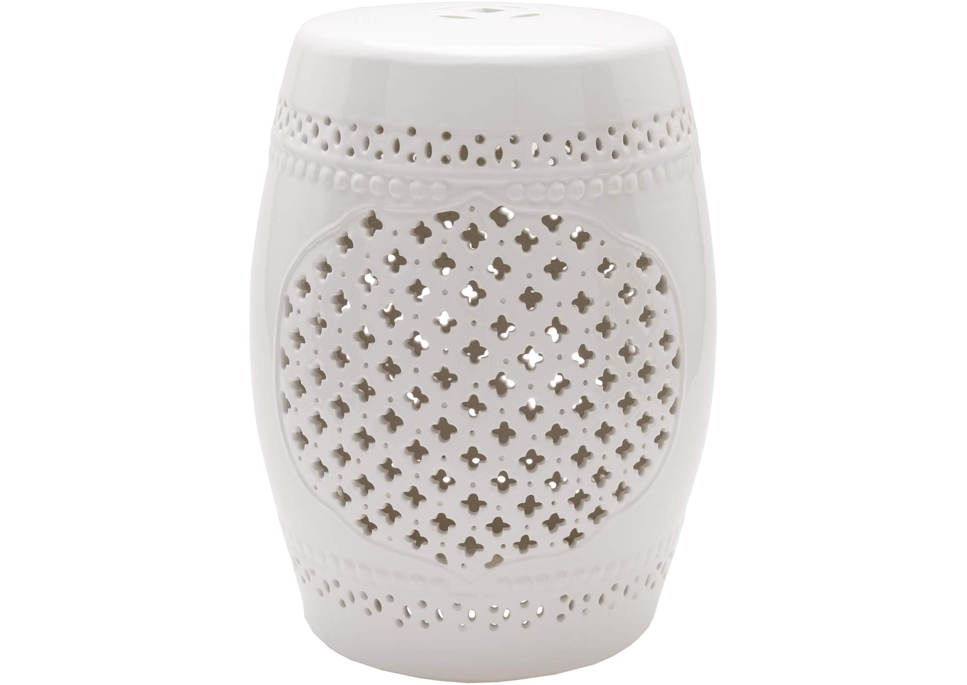 Auburndale White Stool,Surya