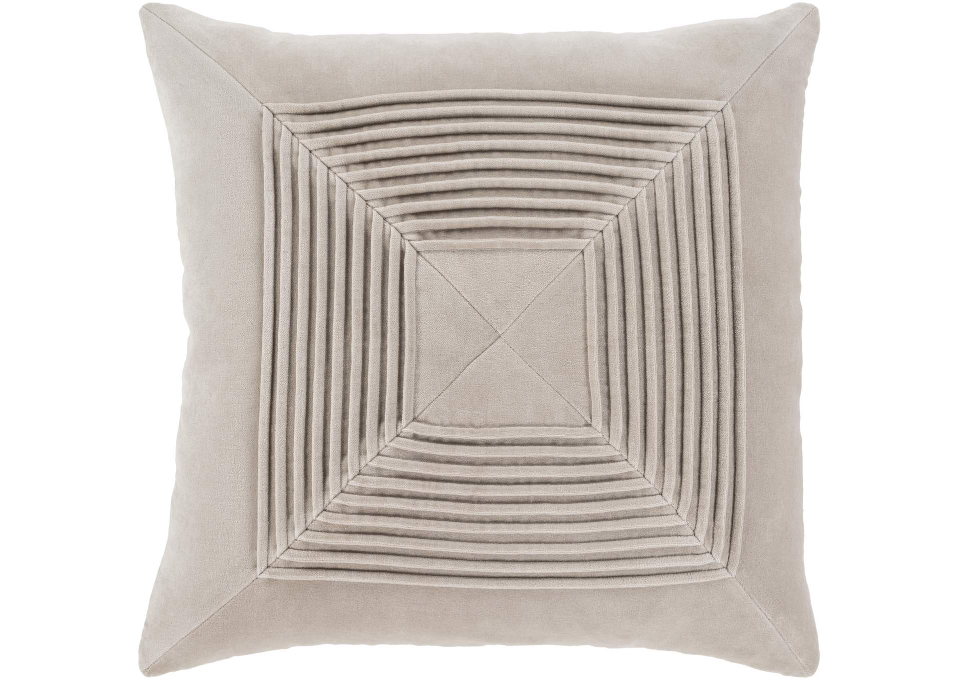 Akira Beige Pillow w/Down Insert,Surya
