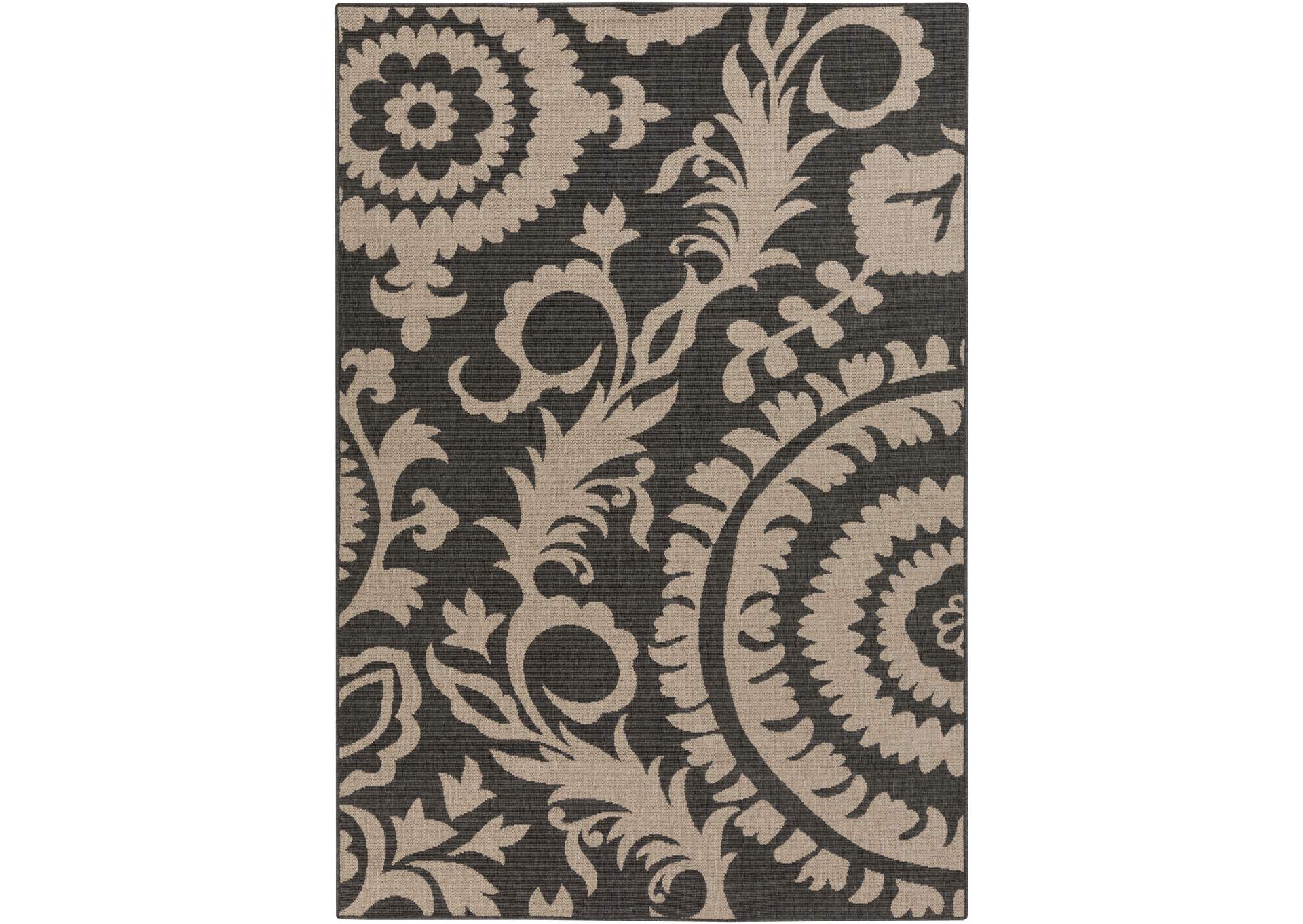 Alfresco Black Area Rug,Surya