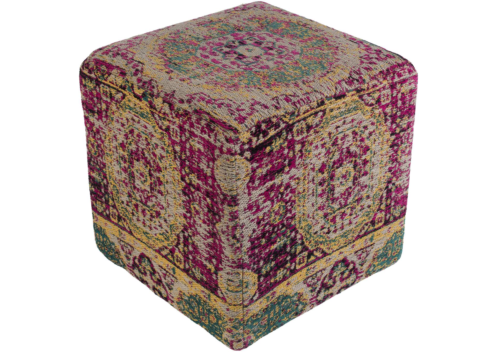 Amsterdam Multi-Colored Pouf,Surya